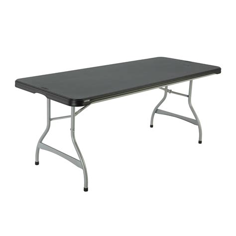 6 ft black folding table|6 foot rectangular folding table.